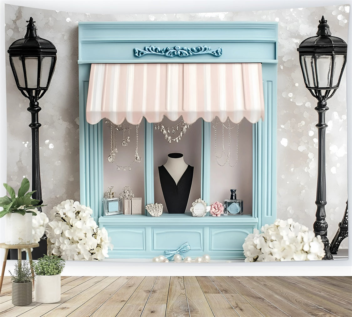 Paris Photo Backdrop French Boutique Jewelry Store Backdrop GQ4-162