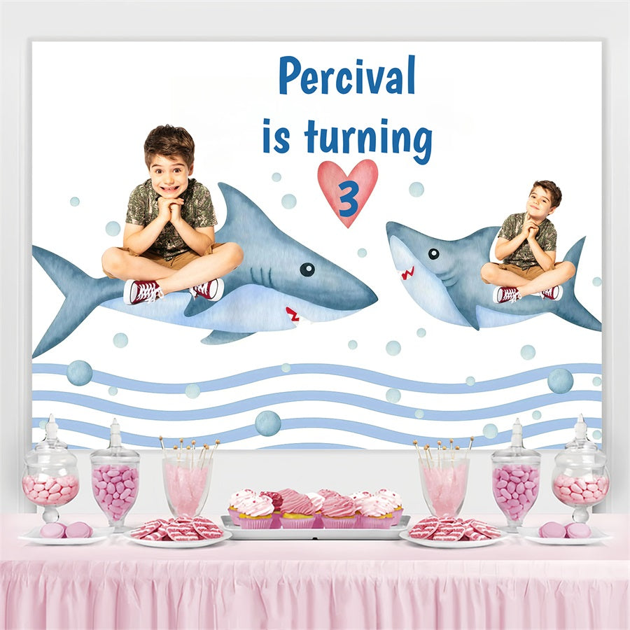 Customized Backdrop For Birthday Shark Fun Party Backdrop GQ4-231