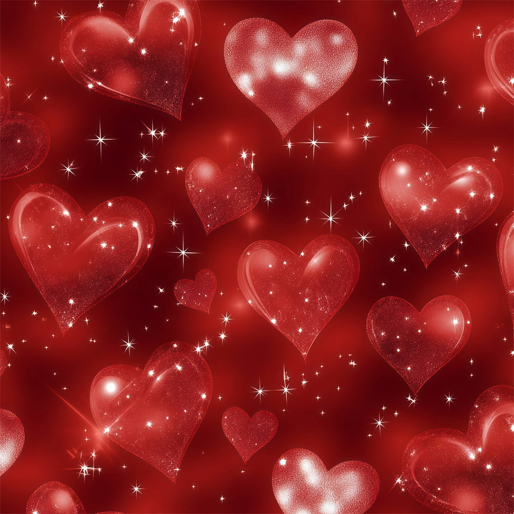 Old School Photo Backdrop Shining Red Love Hearts Vintage Backdrops GQ4-300