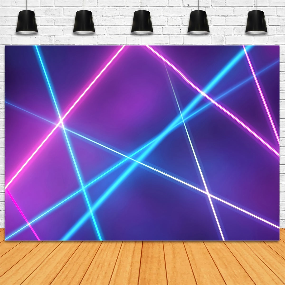 Old School Backdrops Dynamic Neon Streaks Light Vintage Backdrops GQ4-302