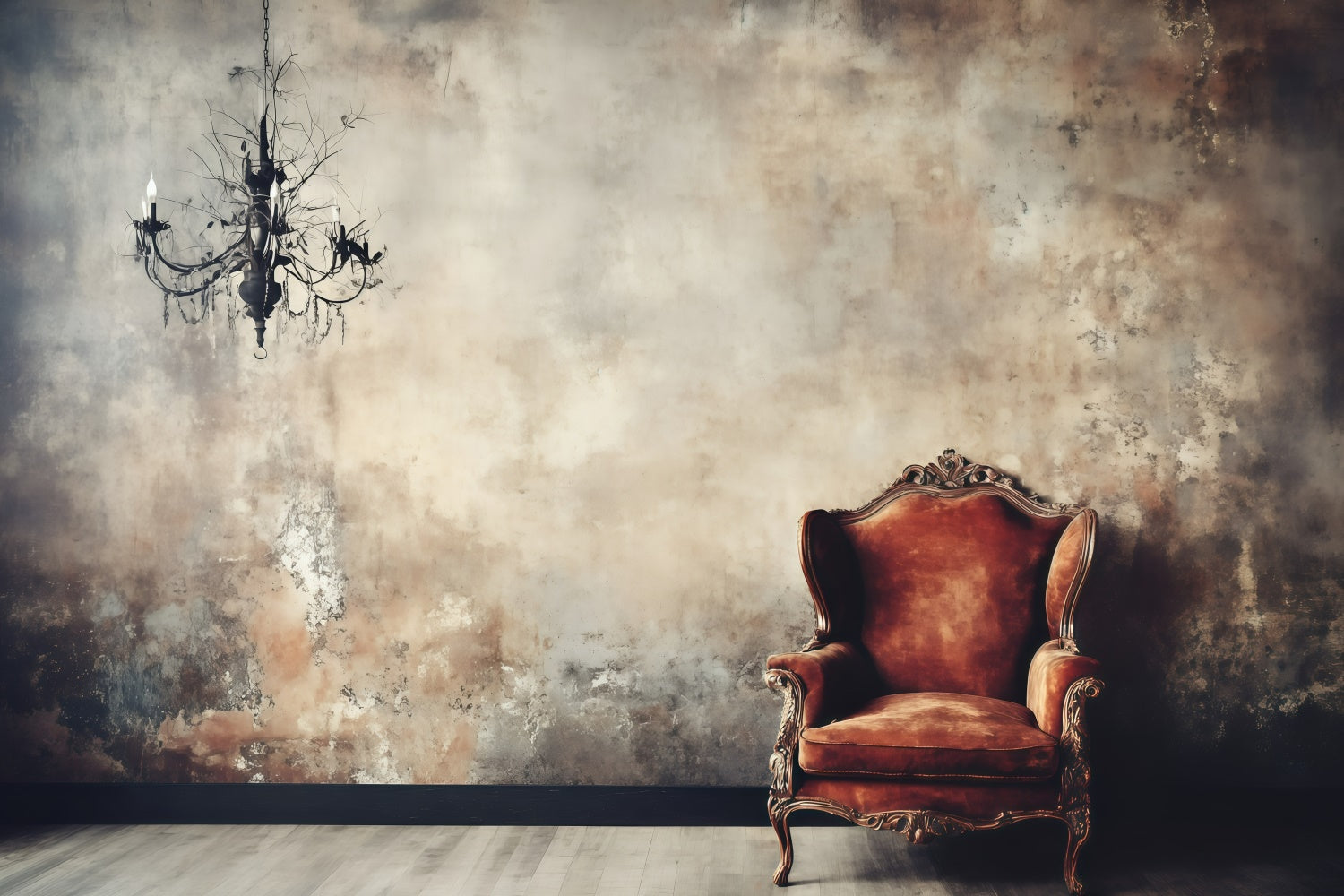 Vintage Backdrops For Photography Rustic Wall Chair Backdrop GQ4-312