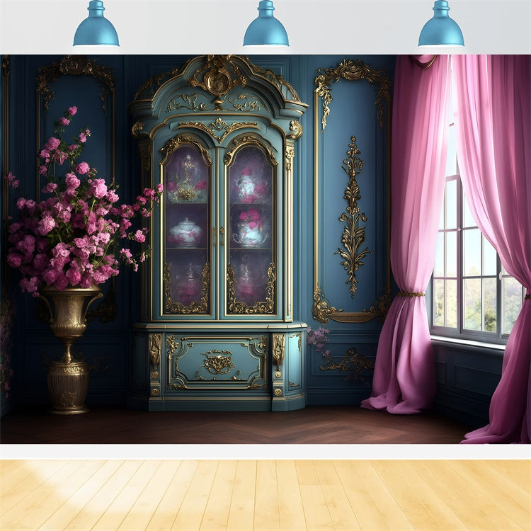 Victorian Photo Backdrop Elegant French Room Vintage Backdrop GQ4-313