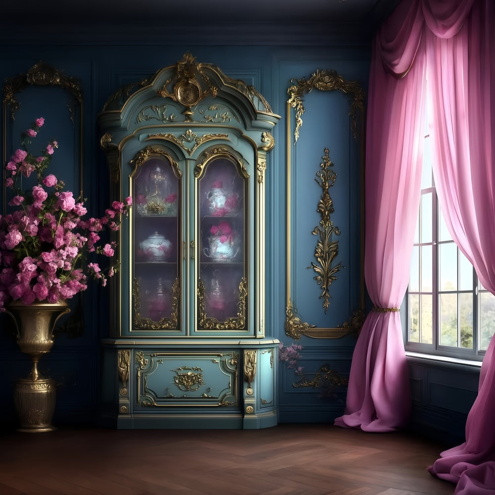 Victorian Photo Backdrop Elegant French Room Vintage Backdrop GQ4-313