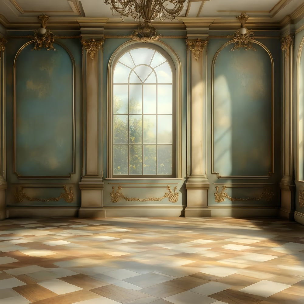 Retro Backdrops Dreamy Morning Light Palace Vintage Backdrops GQ4-315