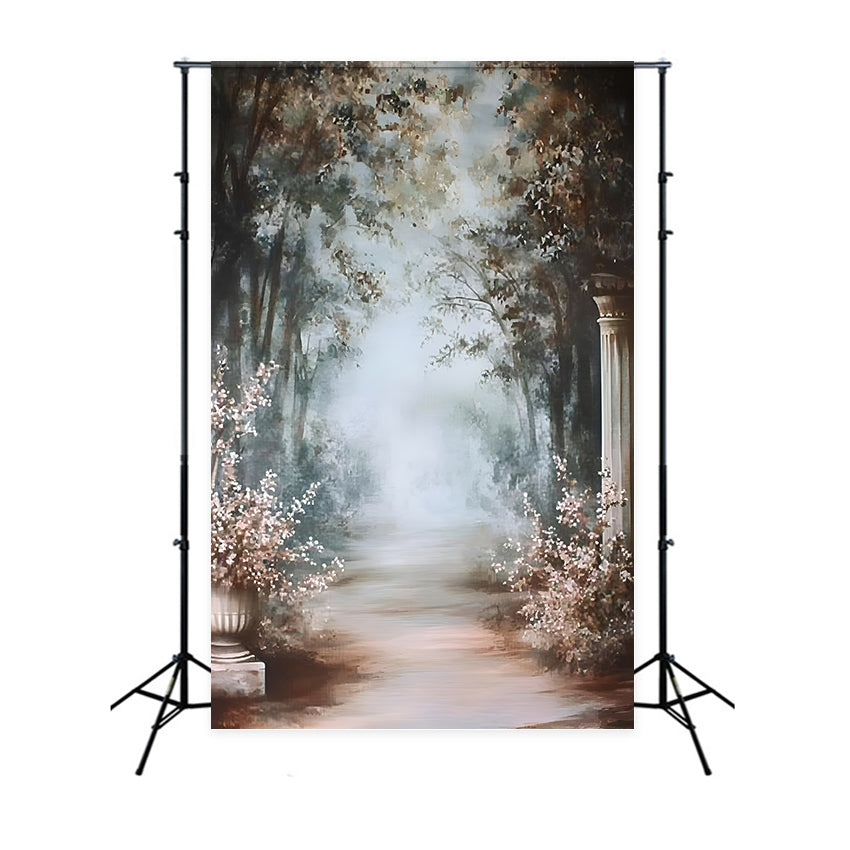 Antique Photo Backdrop Enchanted Garden Path Vintage Backdrops GQ4-340