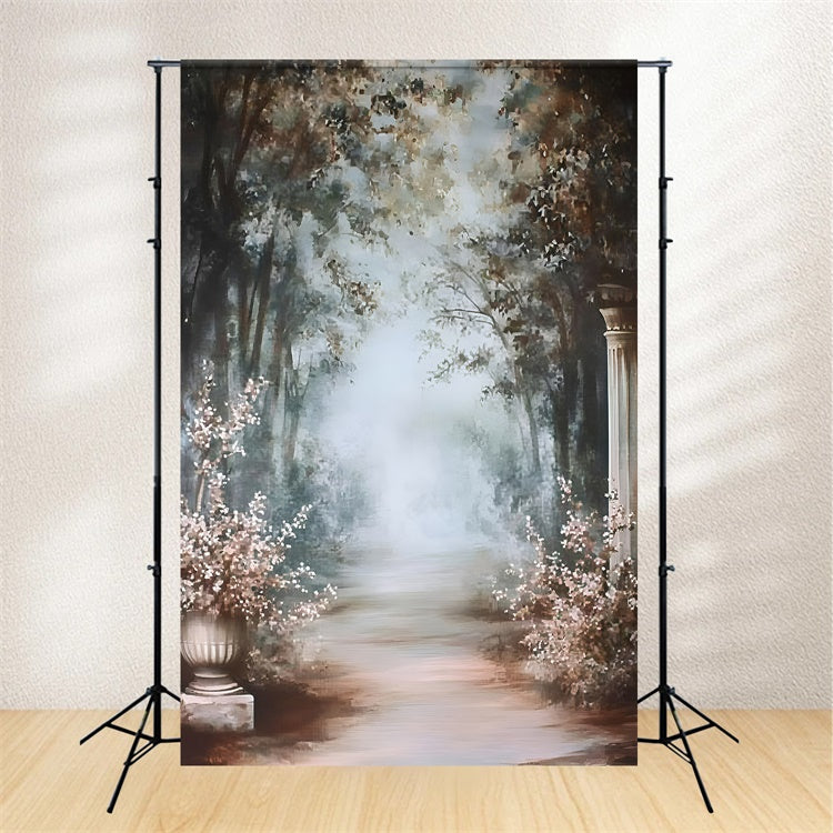 Antique Photo Backdrop Enchanted Garden Path Vintage Backdrops GQ4-340