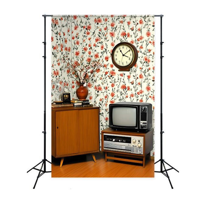 Vintage Backdrops For Photography Nostalgic Room Floral Accent Backdrop GQ4-343