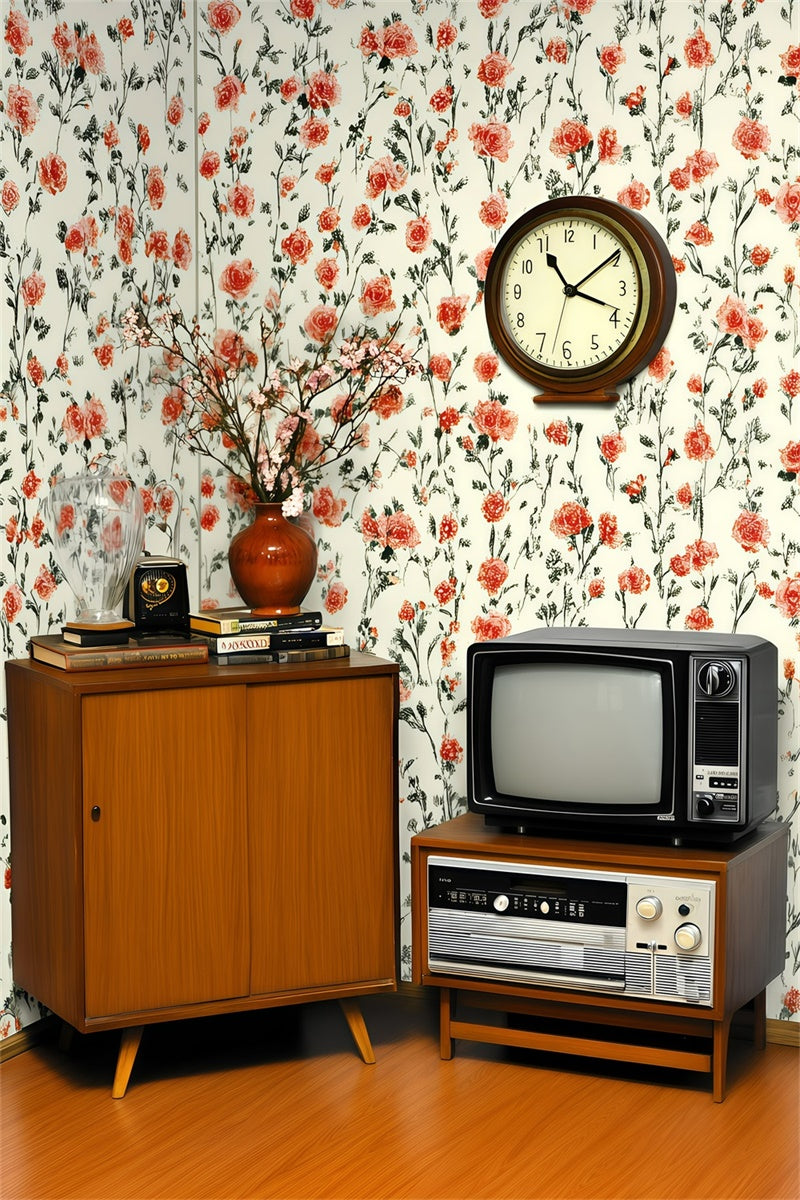 Vintage Backdrops For Photography Nostalgic Room Floral Accent Backdrop GQ4-343