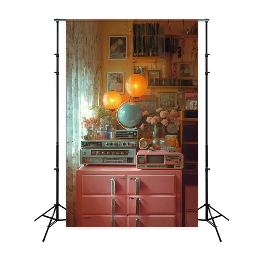 Vintage Photography Backdrops Colorful Vintage Bedroom Backdrop GQ4-344