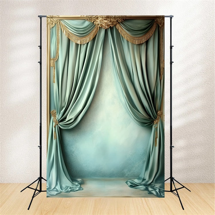 Vintage Backdrop For Photoshoot Opulent Curtain Vintage Charm Backdrop GQ4-345