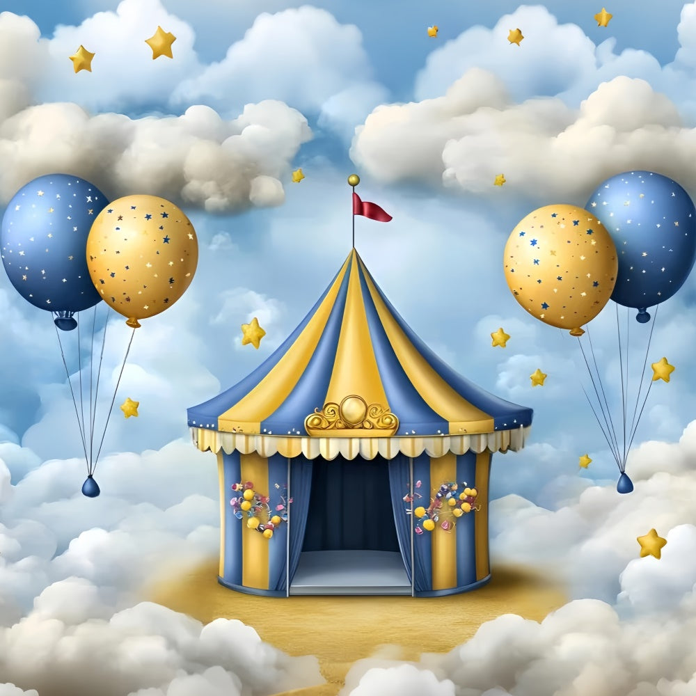 Circus Backdrop Starry Circus Dreamland Kids Photo Backdrop GQ5-177