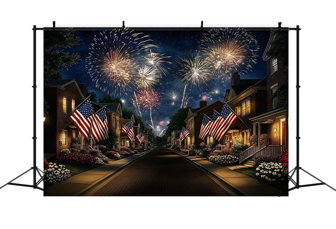 4th of July Firework Backdrop Street Festival Backdrop GQ5-22