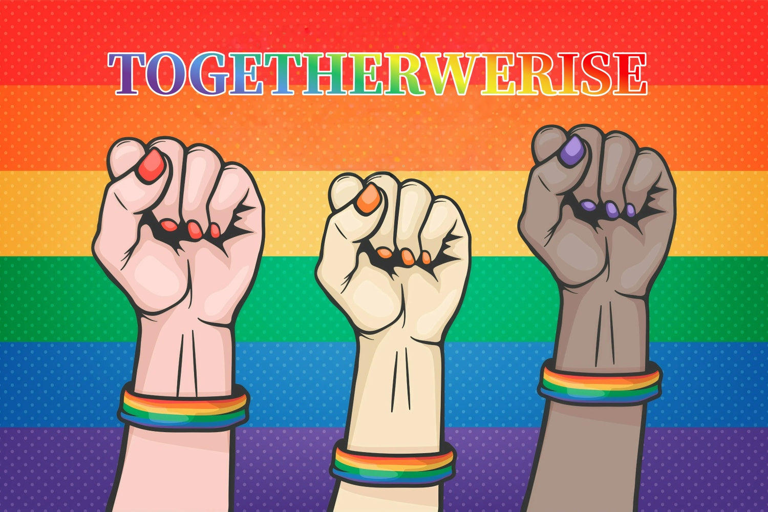 Pride Backdrop United Fists Statement Backdrop GQ5-227