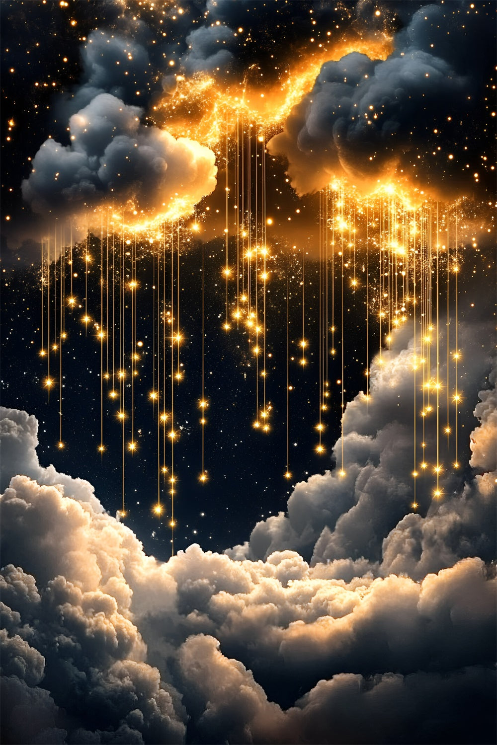 Starry Backdrop Dark Sky Sparkle Cloud Backdrop GQ5-64