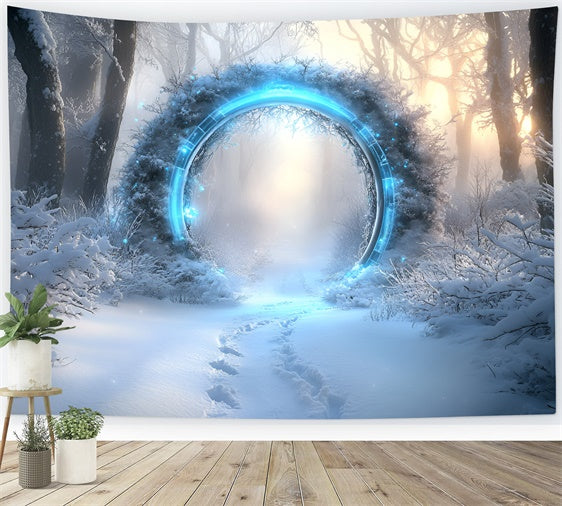 Winter Backdrop Photography Glowing Magic Arch Backdrop GQ57-153