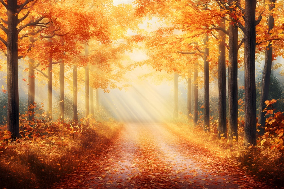 Fall Forest Backdrop Radiant Autumn Glow Backdrop GQ57-69