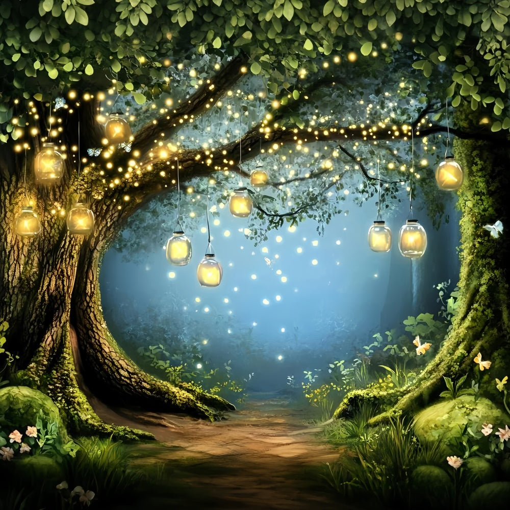 Photo Backdrop Forest Firefly Lantern Dreams Backdrop GQ57-80