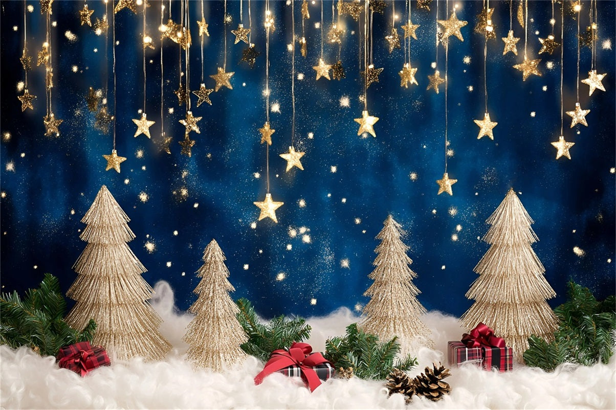 Night Sky Backdrop Sparkling Starfall Holiday Magic Christmas Backdrop Ideas GQ58-43