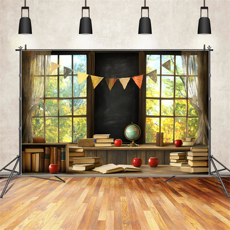 School Backdrop Bookstack Banner Learning Backdrop GQ6-120