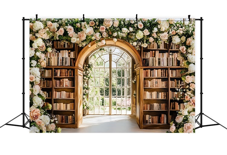 School Picture Backdrop Elegant Book Garden Backdrop GQ6-121