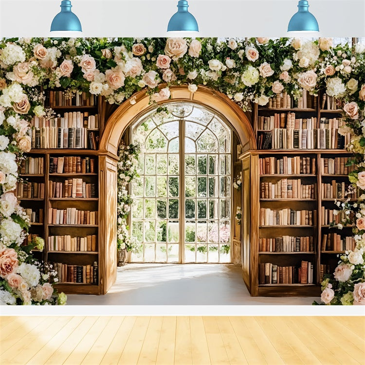 School Picture Backdrop Elegant Book Garden Backdrop GQ6-121