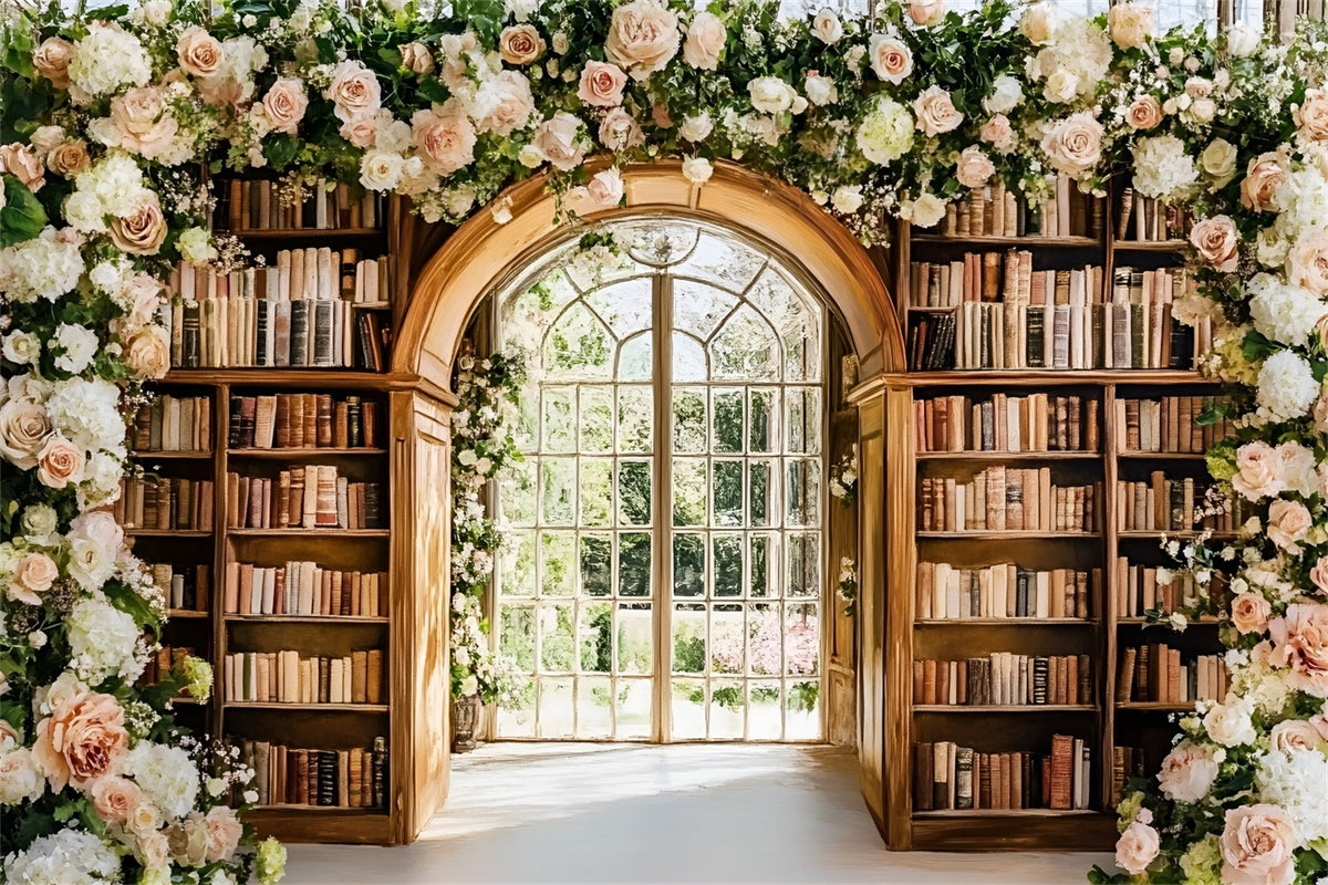 School Picture Backdrop Elegant Book Garden Backdrop GQ6-121