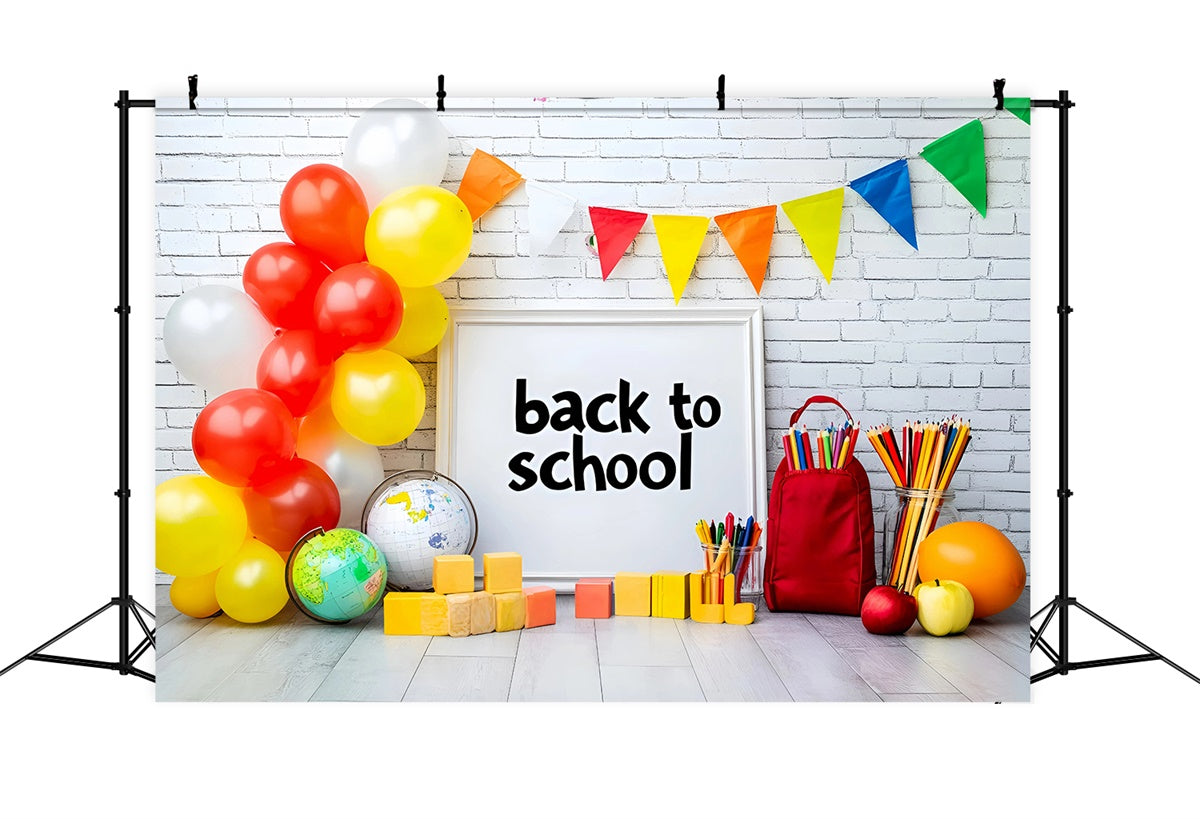 Back To School Backdrops Balloon Pencil Party Backdrop GQ6-124