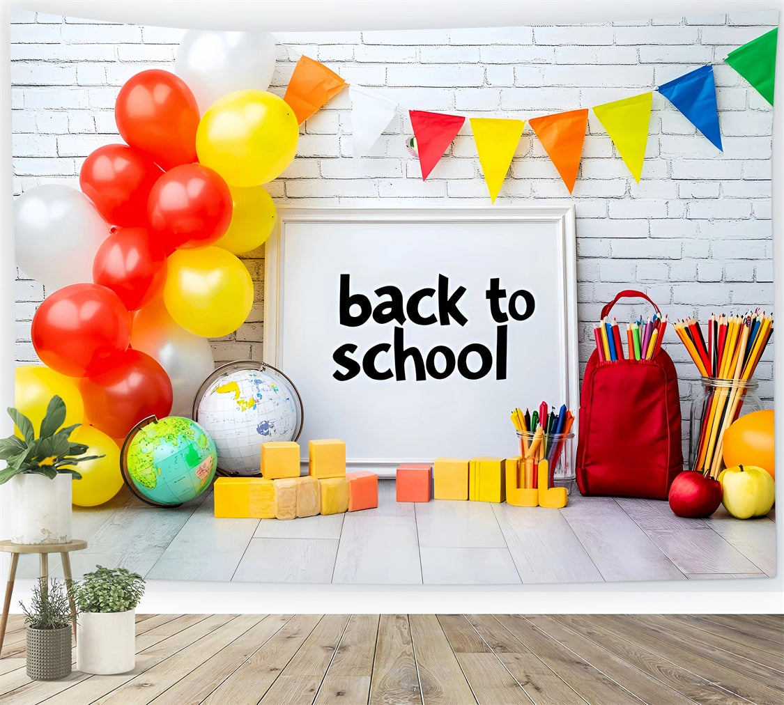Back To School Backdrops Balloon Pencil Party Backdrop GQ6-124