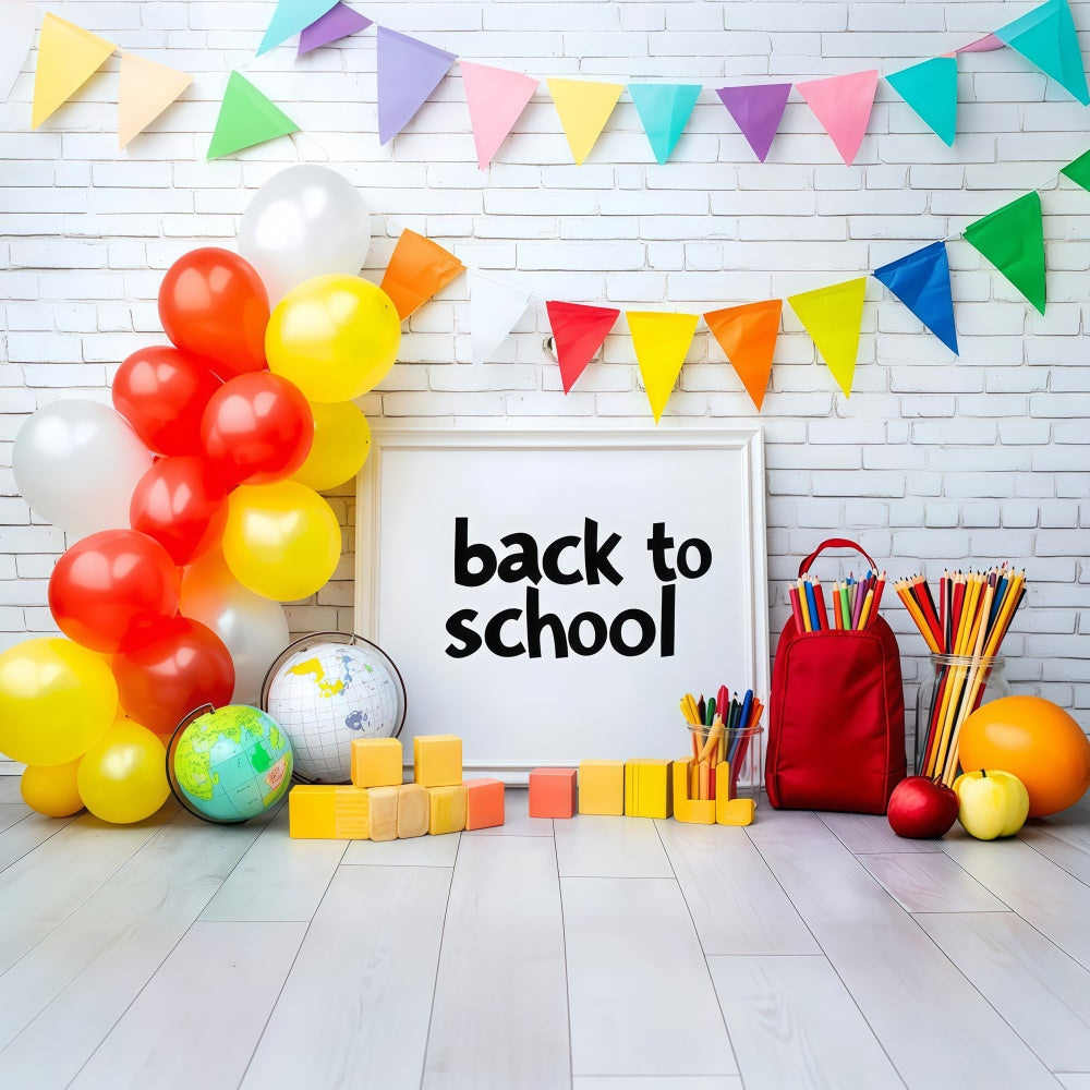 Back To School Backdrops Balloon Pencil Party Backdrop GQ6-124