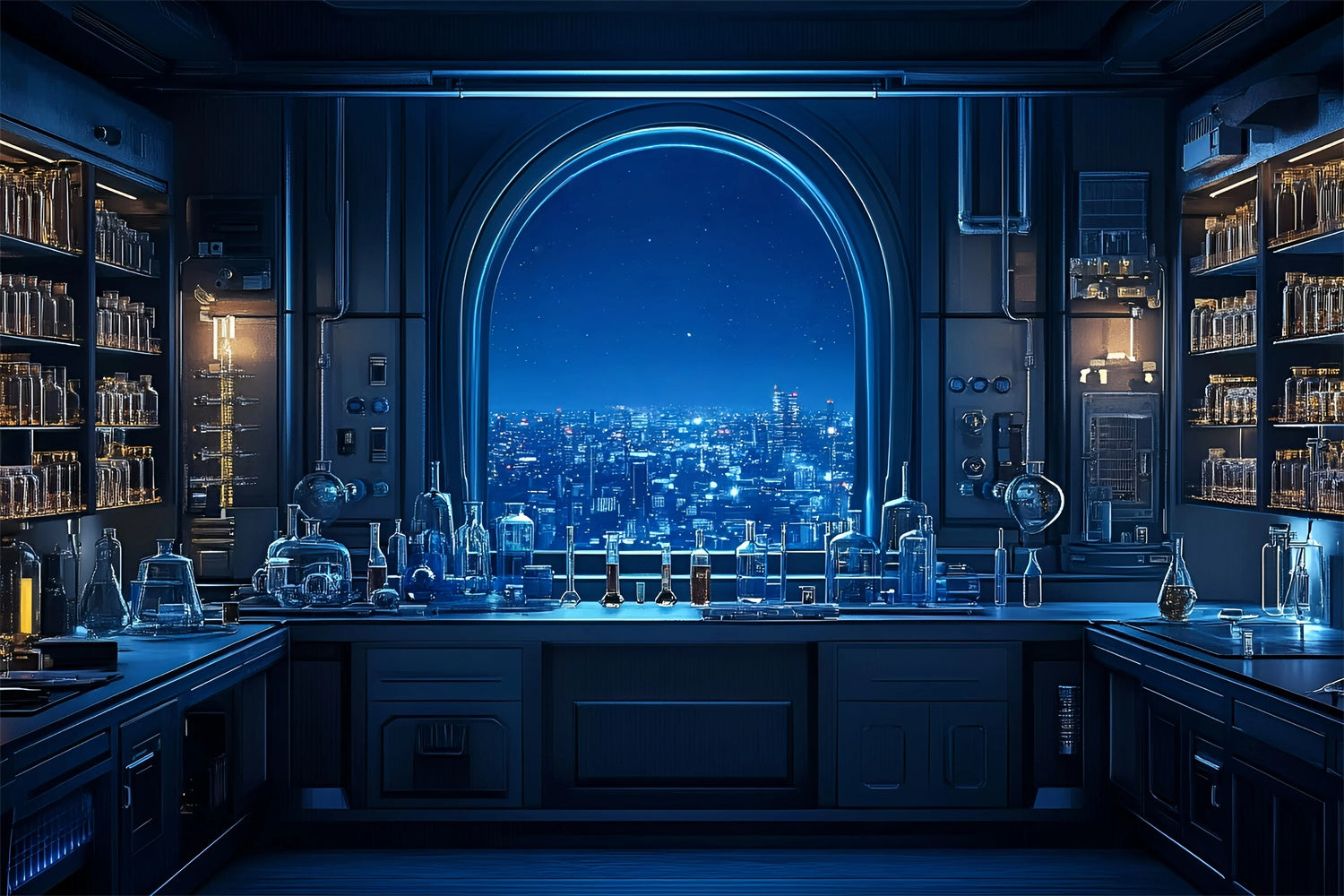 Chemistry Backdrop Modern Education Lab Backdrop GQ6-126