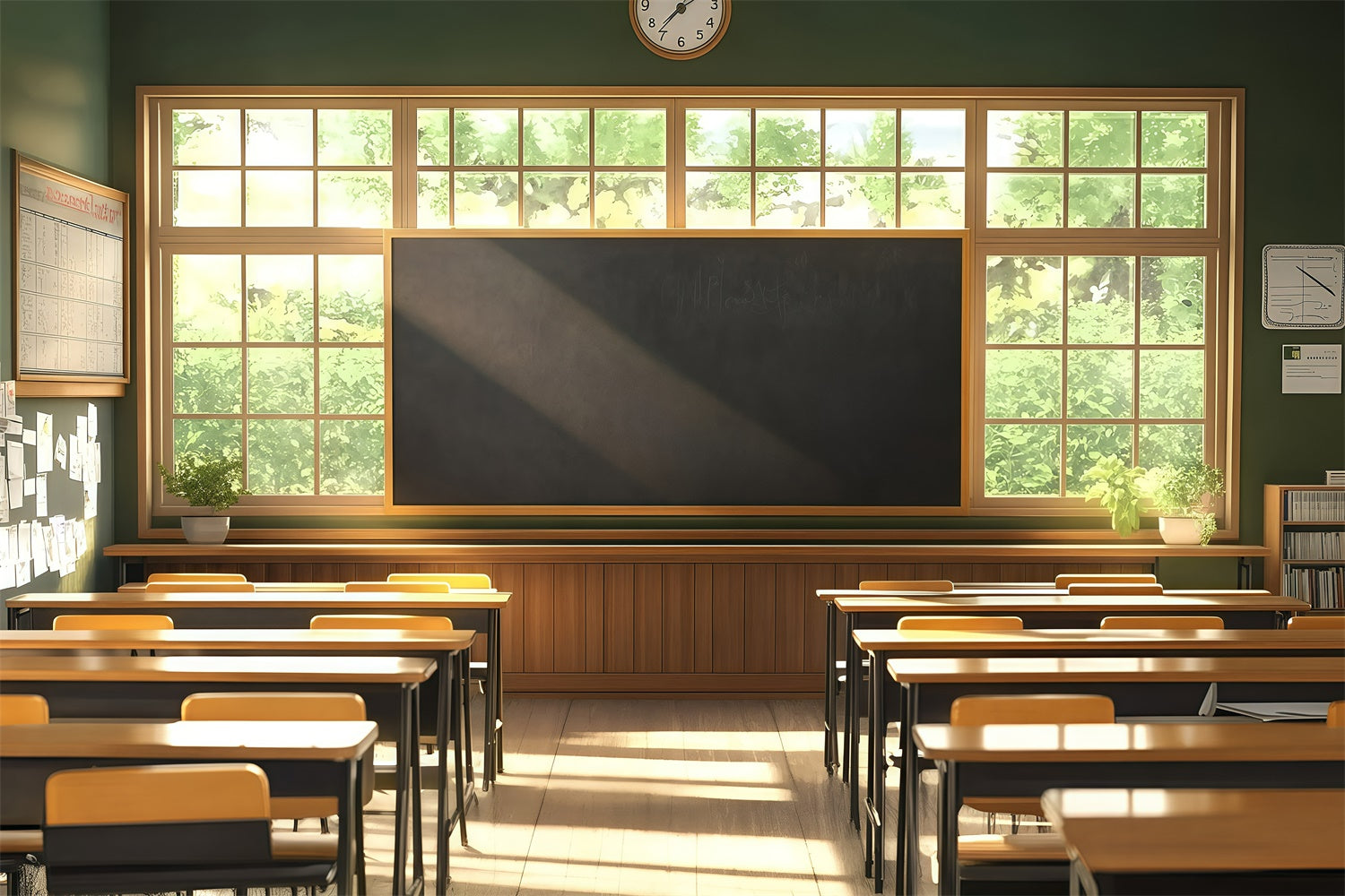 Classroom Backdrop Peaceful Study Morning Backdrop GQ6-135