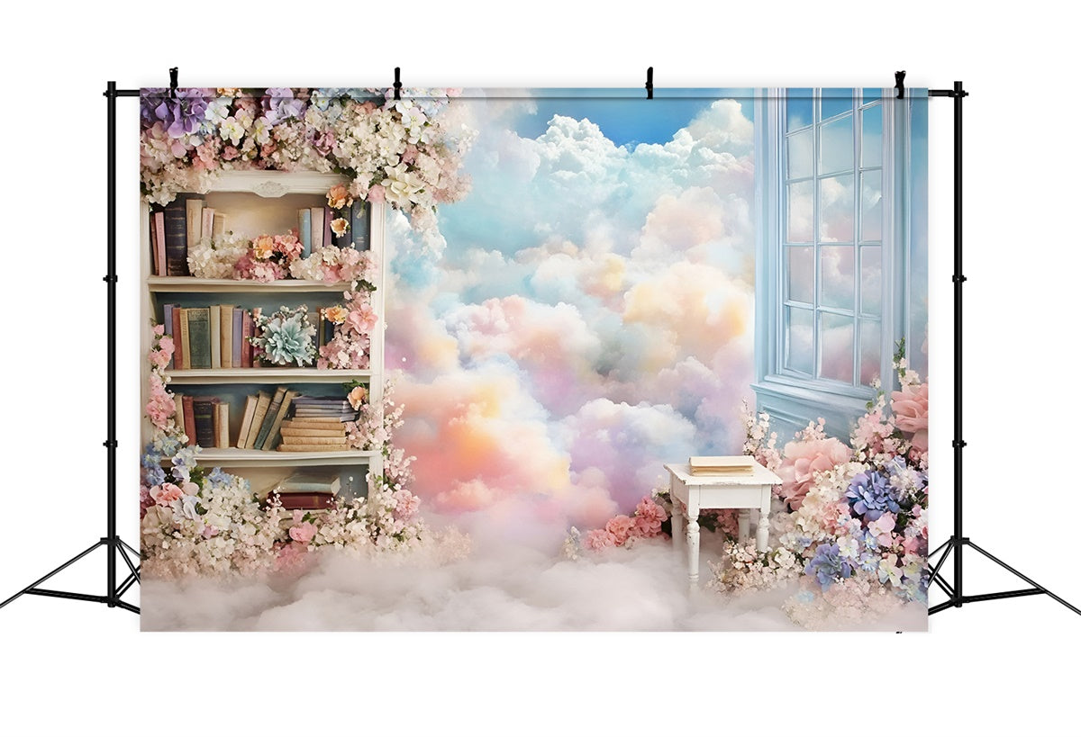 Back To School Backdrops Fairytale Sky Library Backdrop GQ6-137