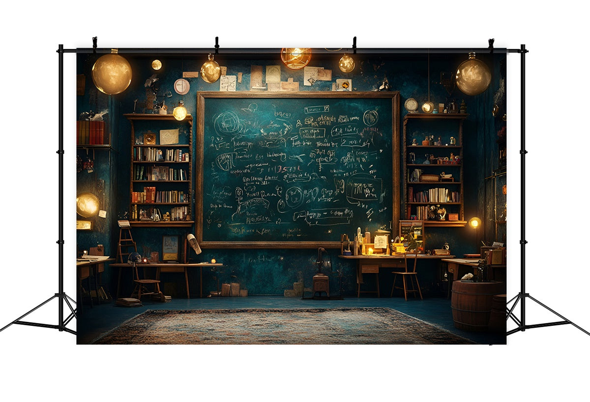 Chalkboard Photo Backdrop Vintage Scholar Room Backdrop GQ6-144