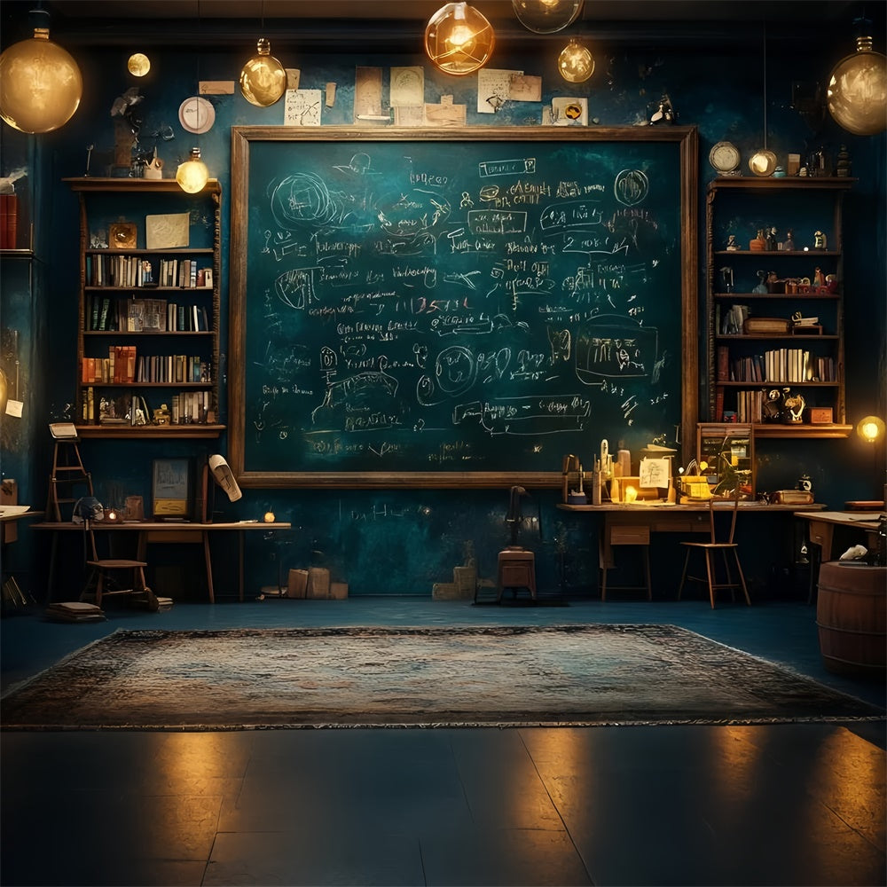 Chalkboard Photo Backdrop Vintage Scholar Room Backdrop GQ6-144