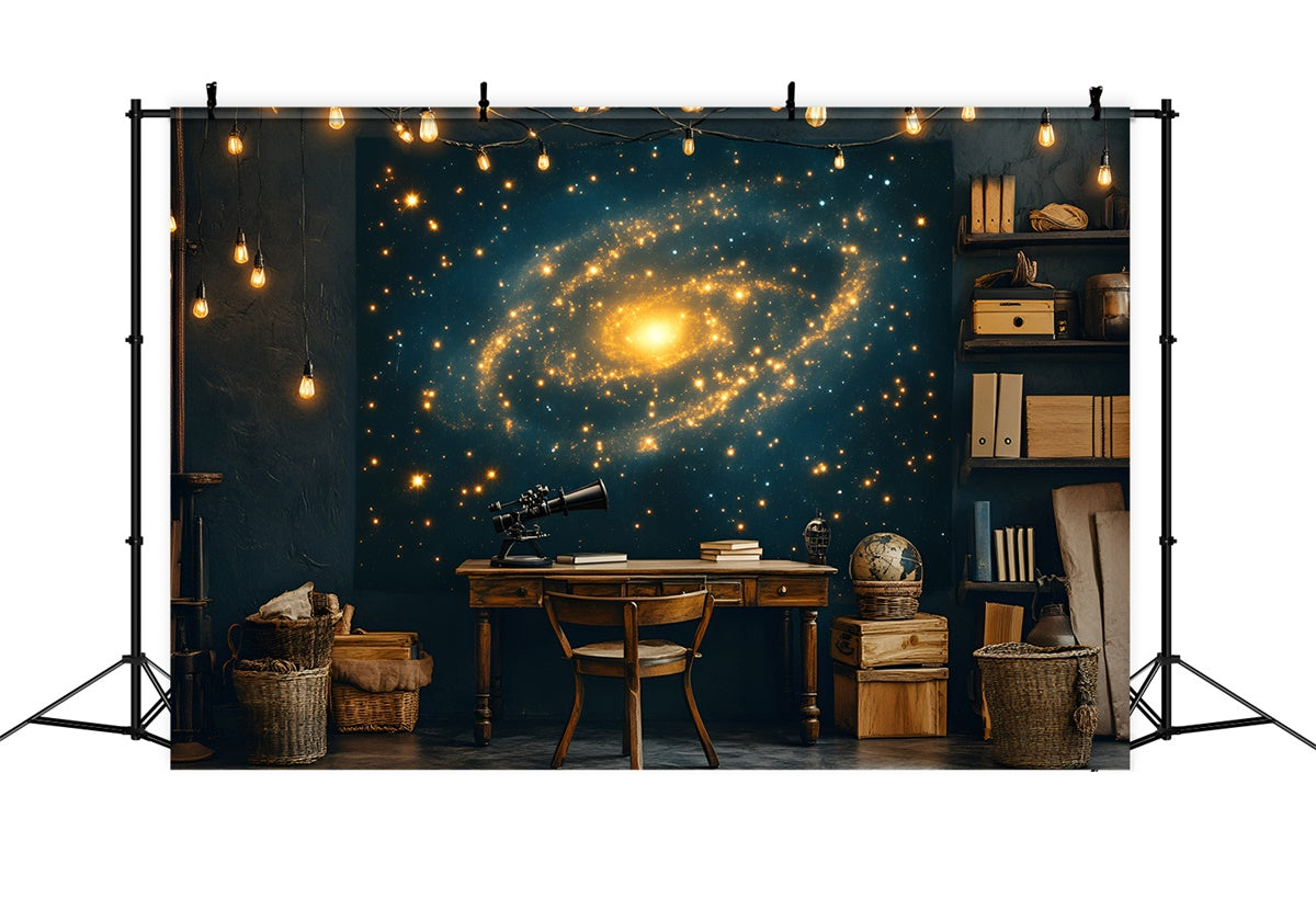 Back To School Backdrop Glowing Galaxy Study Backdrop GQ6-149