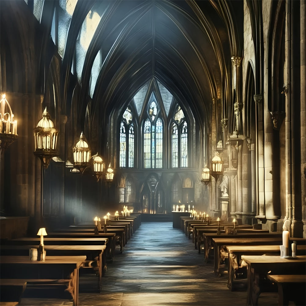 Back To School Backdrop Medieval Study Room Backdrop GQ6-154