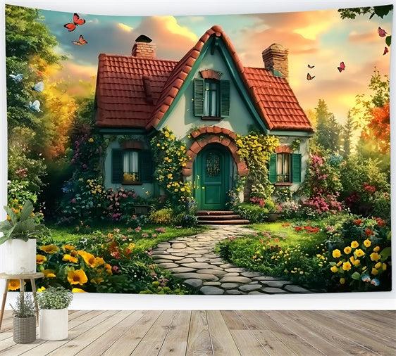 Back To School Backdrops Fairytale Floral Study Backdrop GQ6-157