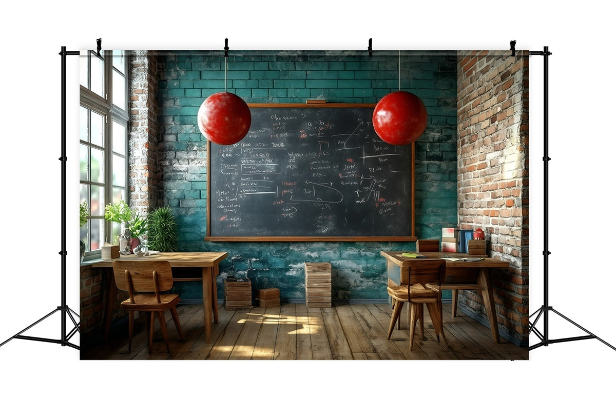 Class Photo Backdrop Industrial Study Hall Backdrop GQ6-160