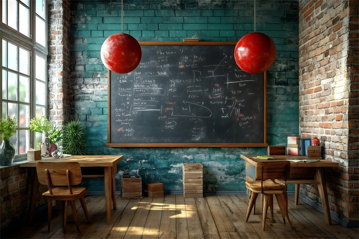 Class Photo Backdrop Industrial Study Hall Backdrop GQ6-160