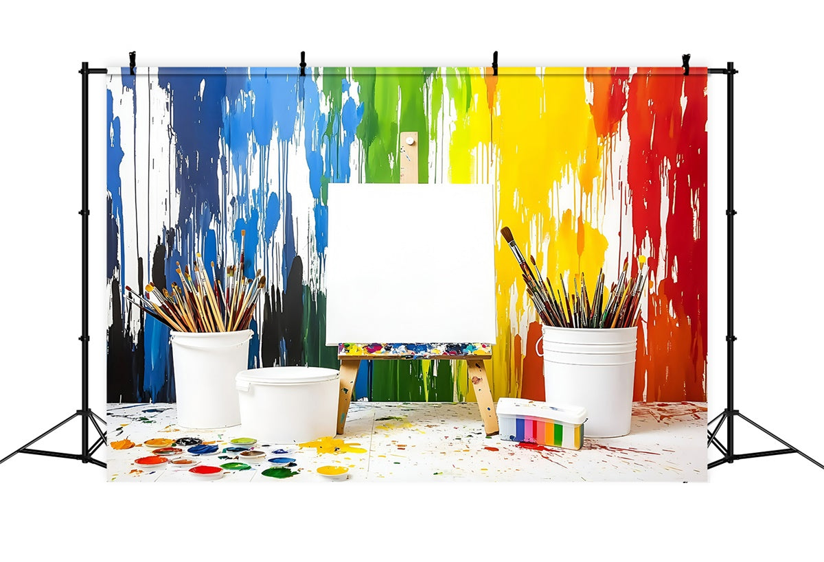 School Picture Backdrop Splash Creativity Art Backdrop GQ6-161