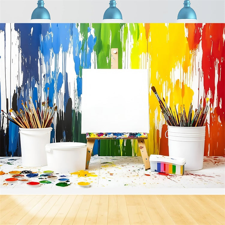 School Picture Backdrop Splash Creativity Art Backdrop GQ6-161
