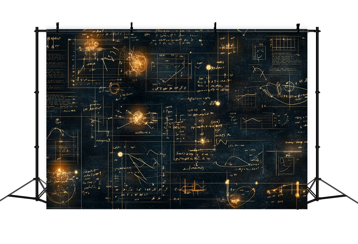 School Photo Backdrops Vintage Equation Research Backdrop GQ6-164