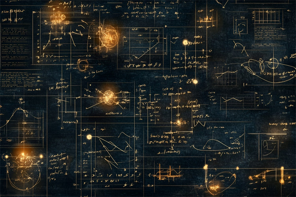 School Photo Backdrops Vintage Equation Research Backdrop GQ6-164