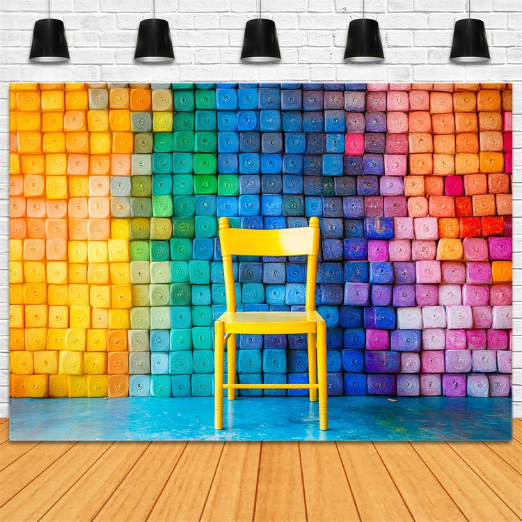 Back To School Backdrops Colorful Creative Space Backdrop GQ6-178