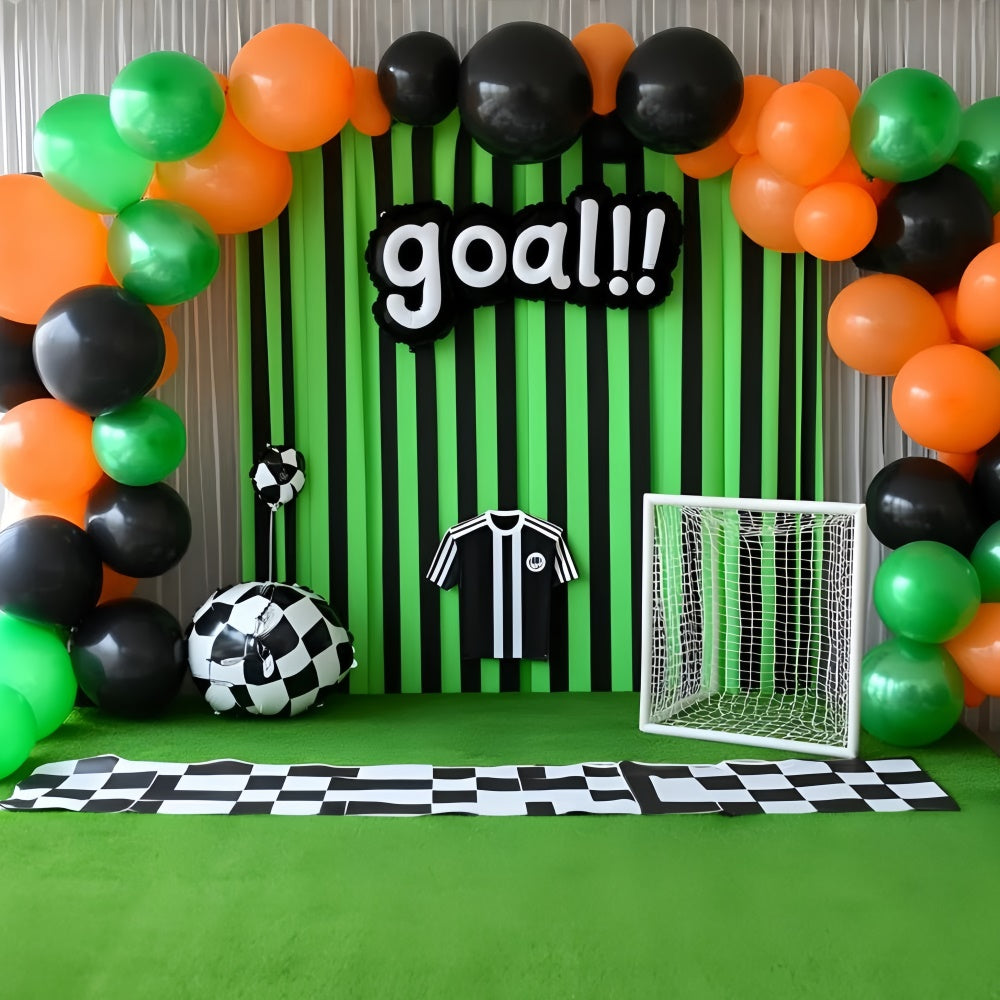 Sports Photo Backdrop Goal Time Soccer Party Backdrop GQ6-252