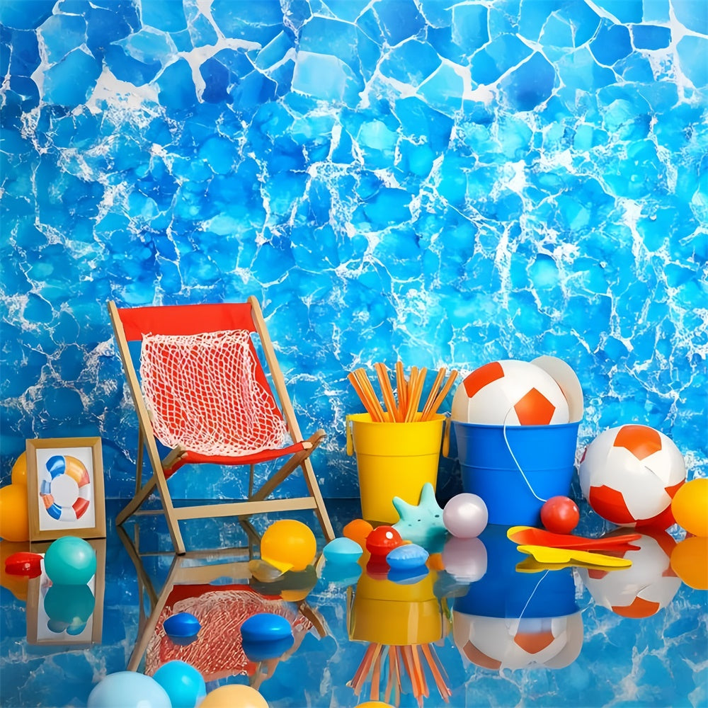 Summer Photo Backdrop Seaside Toyland Vibes Backdrop GQ6-55