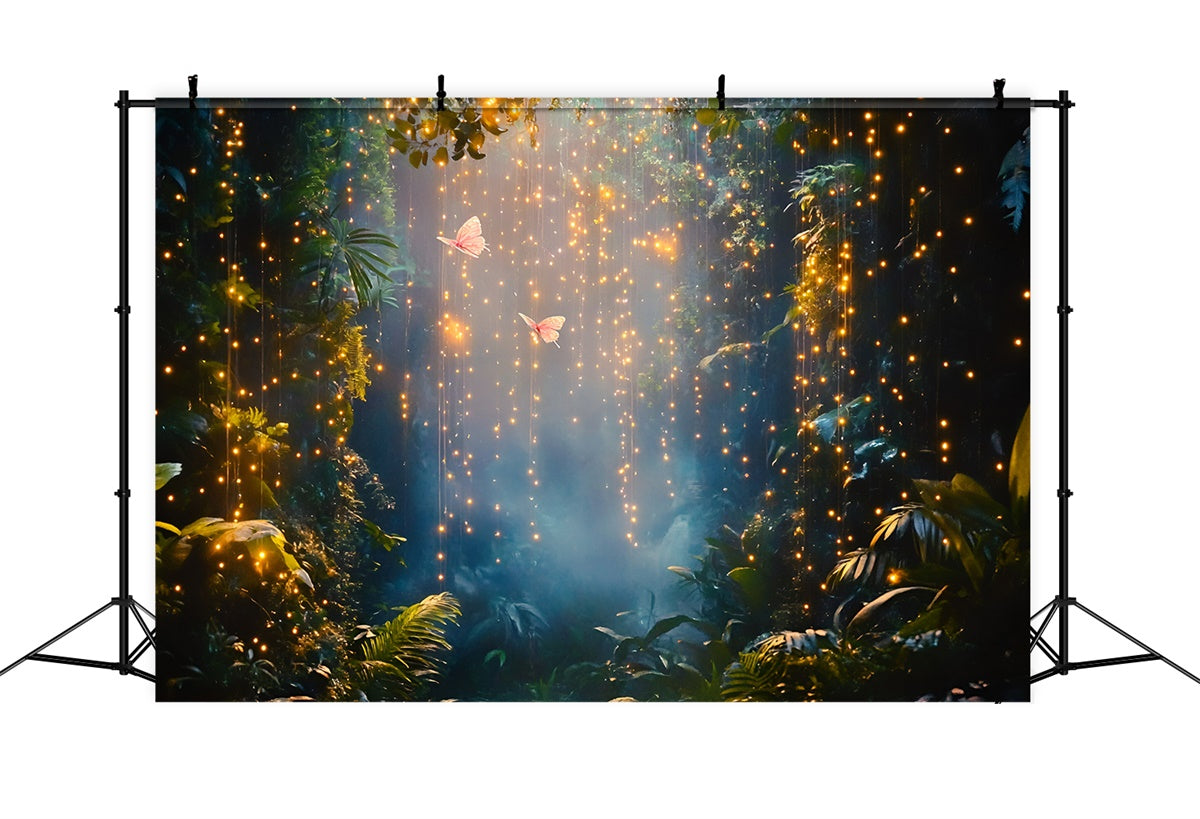Magical Forest Backdrop Sparkling Rainfall Forest Summer Backdrop GQ6-61