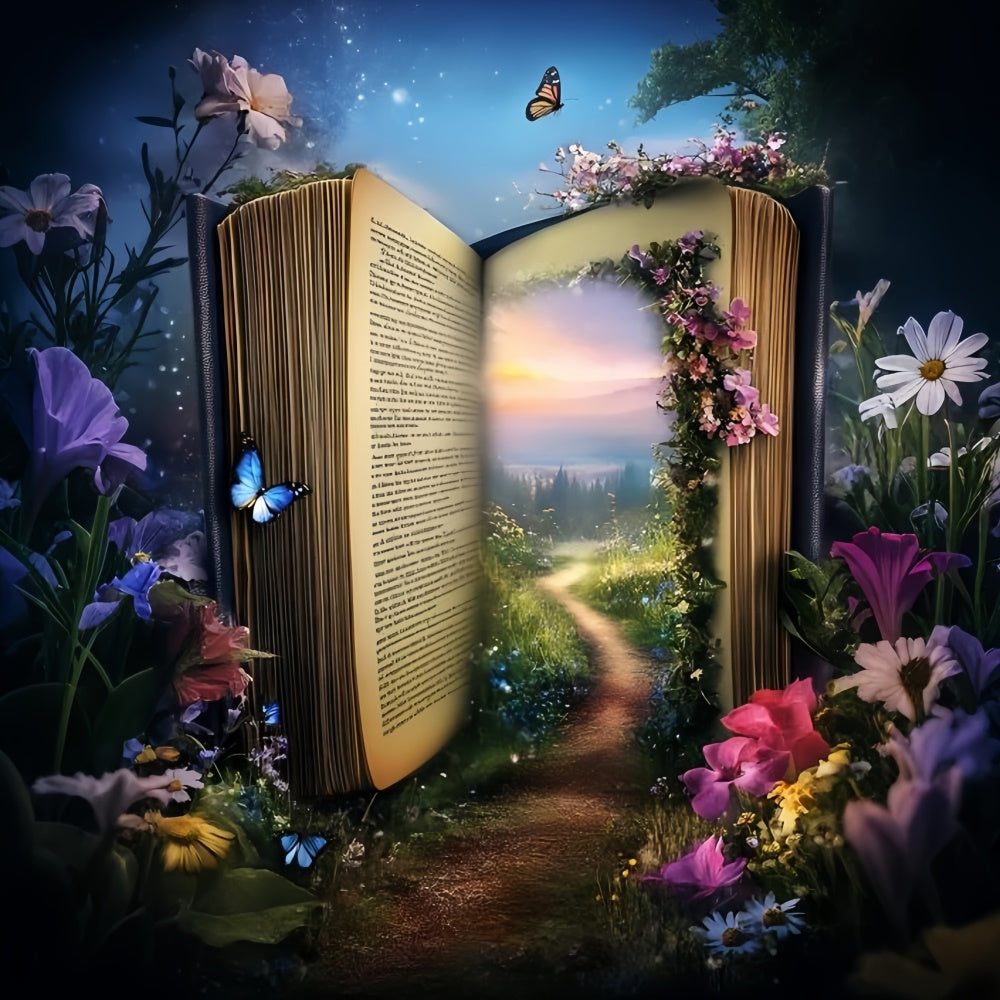 Forest Photo Backdrop Fairytale Journey Book Summer Photo Backdrop GQ6-62