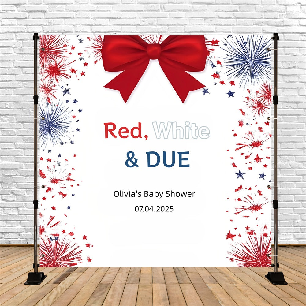Baby Shower Backdrops Minimalist Patriot Custom Independence Day Backdrop GQ6-89
