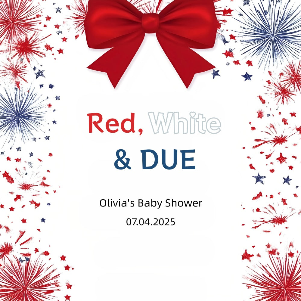 Baby Shower Backdrops Minimalist Patriot Custom Independence Day Backdrop GQ6-89